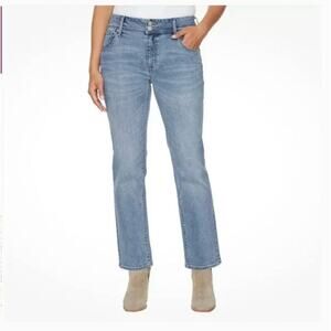 Hudson Straight Stretch Jeans Double Button Stretch Back Flap Pockets size 12